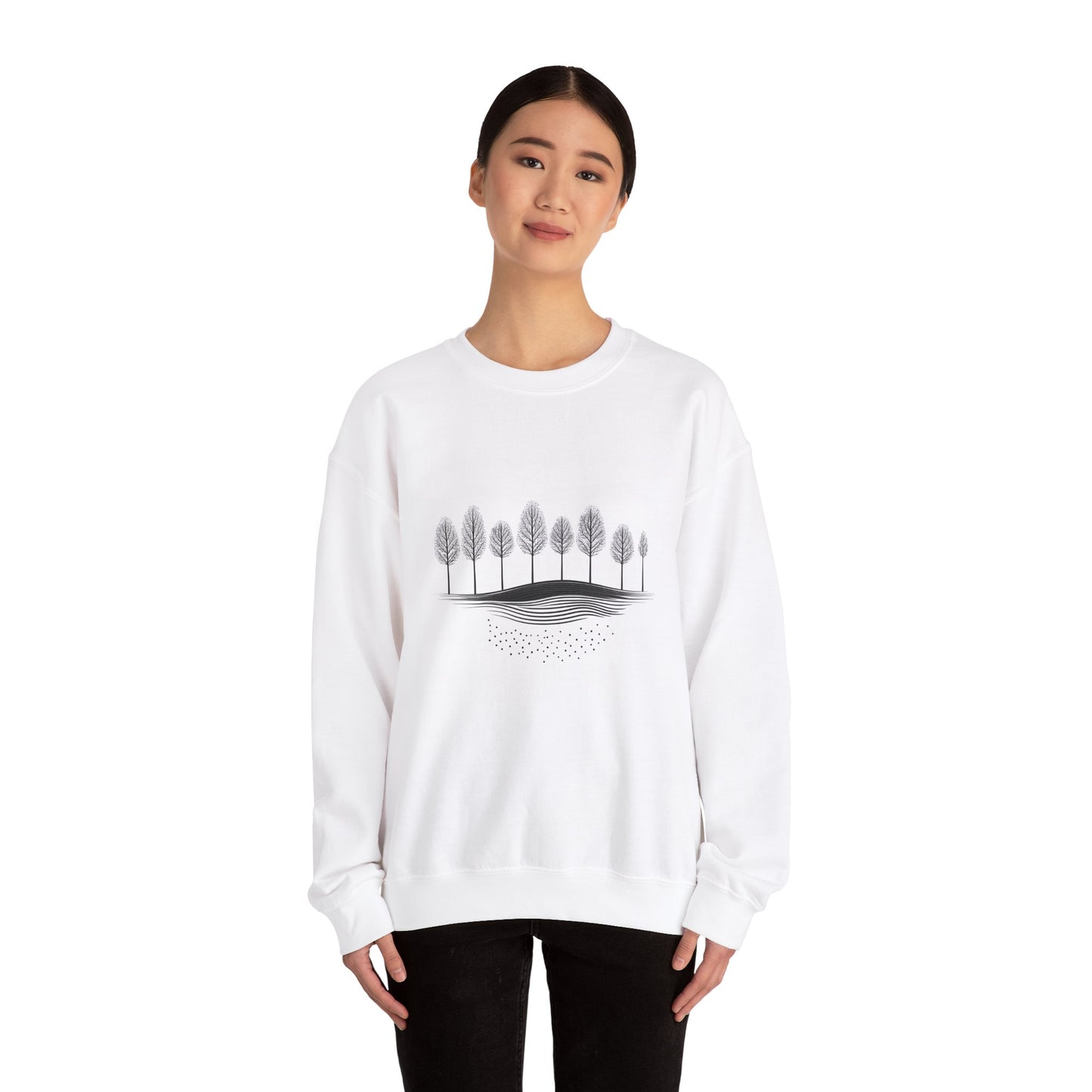 Nature Scene Unisex Crewneck Sweatshirt, Cozy Layering, Gift for Nature Lovers, Autumn Vibes, Hiking Apparel